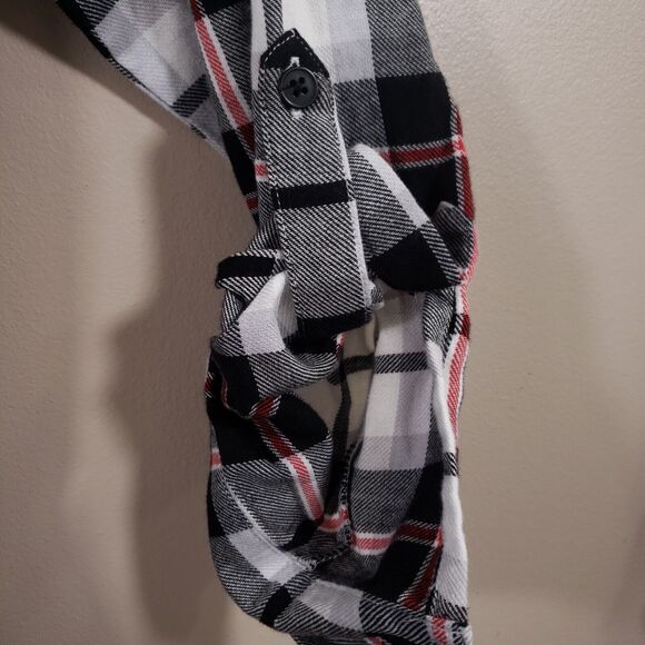 NC State Wolfpack Shirt Women's Medium Flannel Relaxed Fit Roll Up Sleeves Plaid - Picture 5 of 12